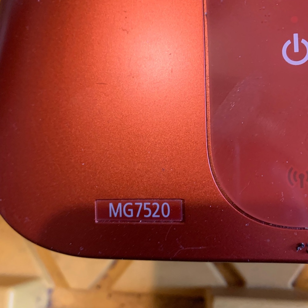 Red Canon MG7520 Printer